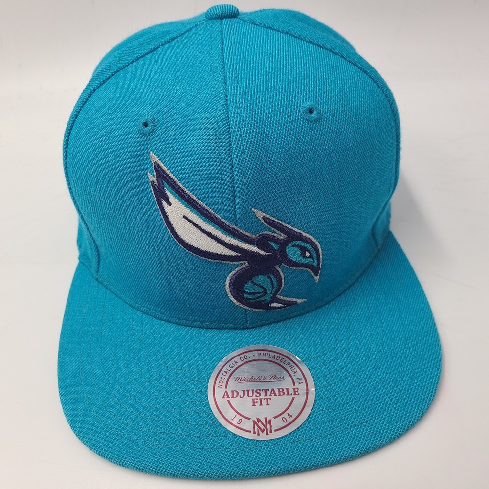 Charlotte Hornets Hat Snapback Mitchell & Ness Blue Purple NBA Wool Blend Men